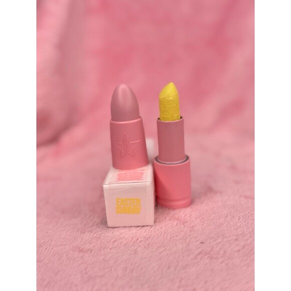 New! Easter Sunday Jeffree Star Velvet Trap Lipstick Yellow Rare NIB NWT - Picture 2 of 7